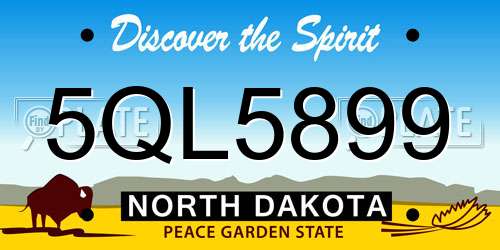 5QL5899 North Dakota License Plate