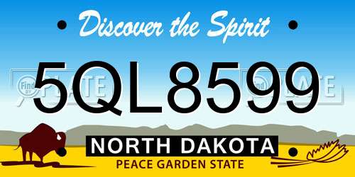 5QL8599 North Dakota License Plate