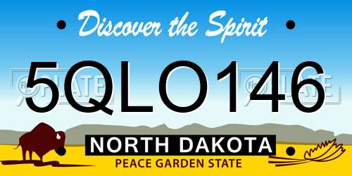 5QLO146 North Dakota License Plate