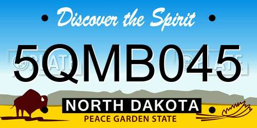 5QMB045 North Dakota License Plate