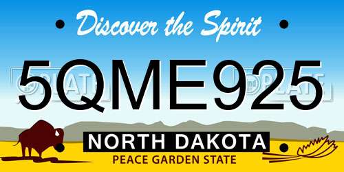 5QME925 North Dakota License Plate