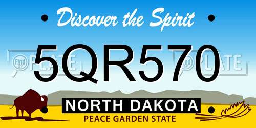 5QR570 North Dakota License Plate