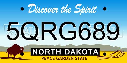 5QRG689 North Dakota License Plate