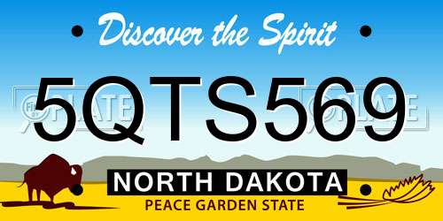 5QTS569 North Dakota License Plate