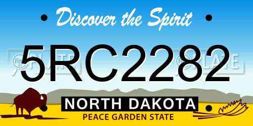 5RC2282 North Dakota License Plate