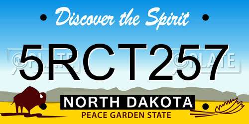 5RCT257 North Dakota License Plate
