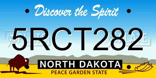 5RCT282 North Dakota License Plate