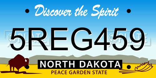 5REG459 North Dakota License Plate
