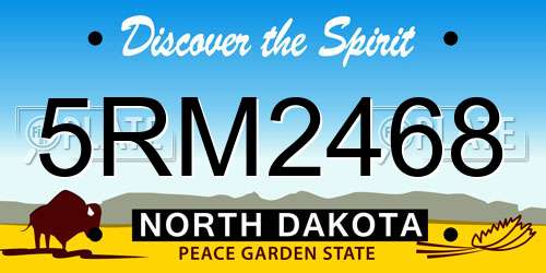 5RM2468 North Dakota License Plate
