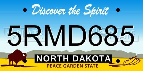 5RMD685 North Dakota License Plate