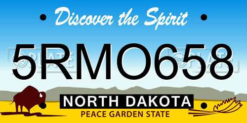 5RMO658 North Dakota License Plate