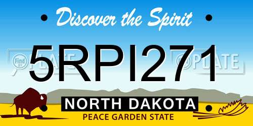 5RPI271 North Dakota License Plate