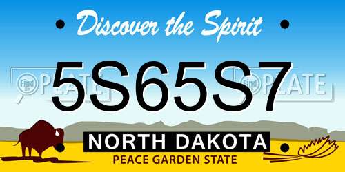 5S65S7 North Dakota License Plate