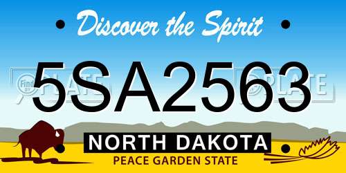 5SA2563 North Dakota License Plate