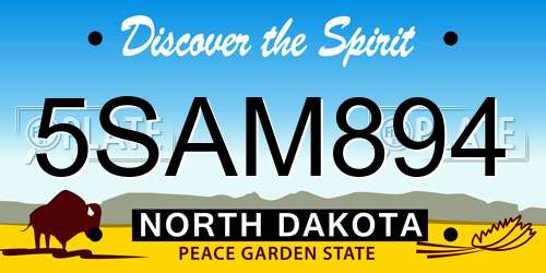 5SAM894 North Dakota License Plate