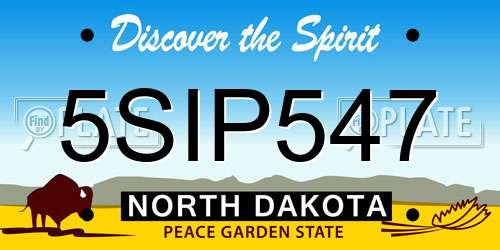 5SIP547 North Dakota License Plate