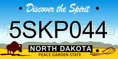 5SKP044 North Dakota License Plate