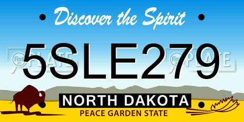 5SLE279 North Dakota License Plate