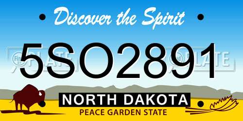 5SO2891 North Dakota License Plate