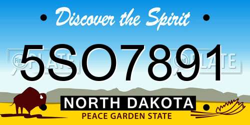 5SO7891 North Dakota License Plate