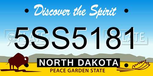 5SS5181 North Dakota License Plate
