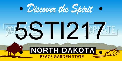 5STI217 North Dakota License Plate