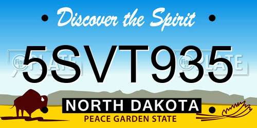 5SVT935 North Dakota License Plate