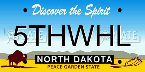 5THWHL North Dakota License Plate