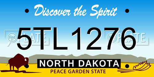 5TL1276 North Dakota License Plate
