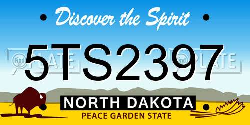 5TS2397 North Dakota License Plate