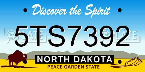 5TS7392 North Dakota License Plate