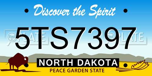 5TS7397 North Dakota License Plate