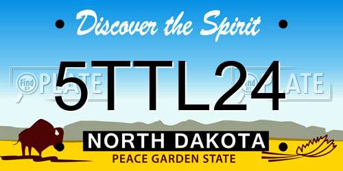5TTL24 North Dakota License Plate
