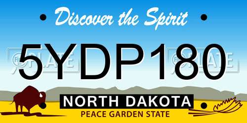 5YDP180 North Dakota License Plate