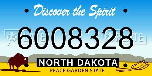 6008328 North Dakota License Plate