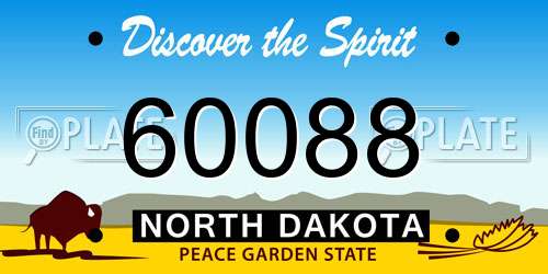 60088 North Dakota License Plate
