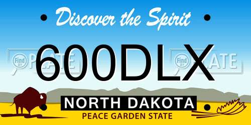 600DLX North Dakota License Plate