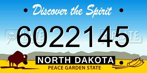 6022145 North Dakota License Plate