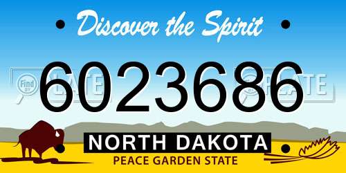 6023686 North Dakota License Plate