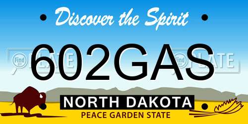 602GAS North Dakota License Plate