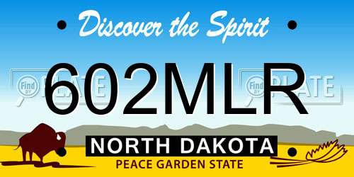 602MLR North Dakota License Plate