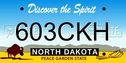 603CKH North Dakota License Plate