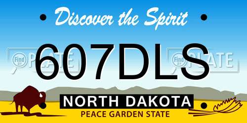 607DLS North Dakota License Plate