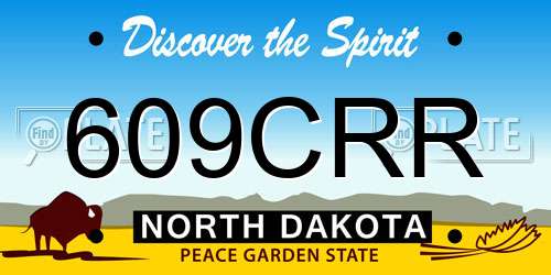 609CRR North Dakota License Plate