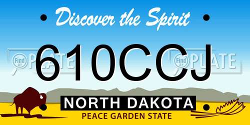 610CCJ North Dakota License Plate