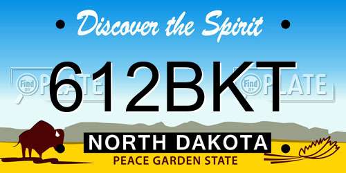 612BKT North Dakota License Plate