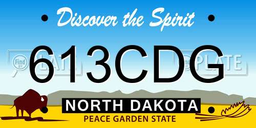 613CDG North Dakota License Plate