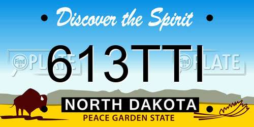 613TTI North Dakota License Plate