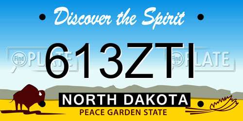 613ZTI North Dakota License Plate