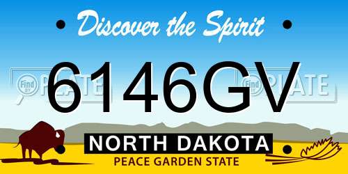 6146GV North Dakota License Plate